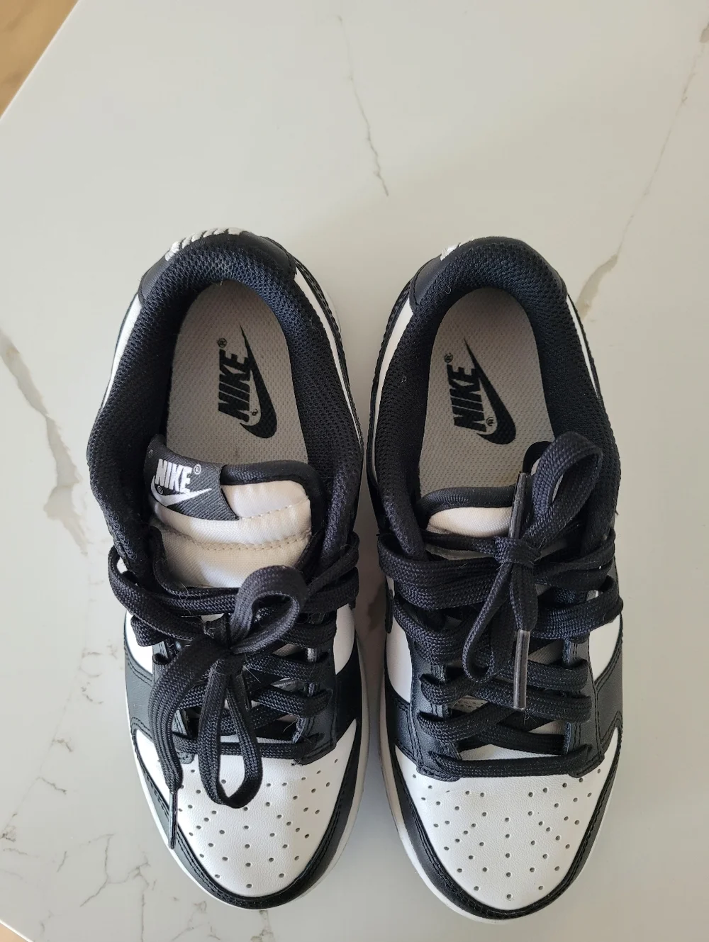 Womens' Nike Dunk Low Black Sneakers - Picture 8 of 9